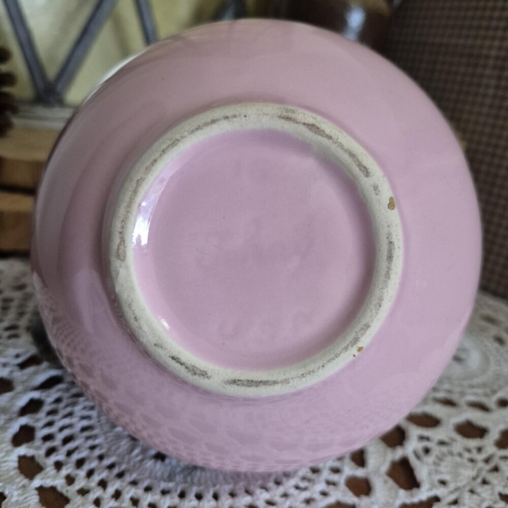 HULL POTTERY Tuscany Tokay 50s Vintage Pink & Green Vines Tea Set - Picture 7 of 16